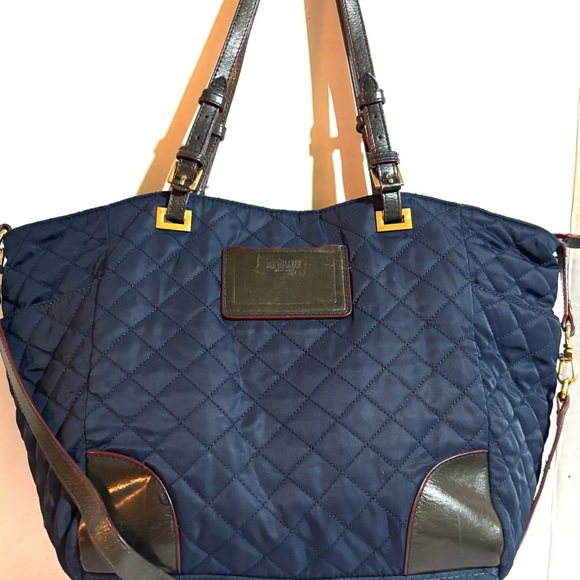 MZ Wallace navy blue nlyon satchel handbag - Picture 2 of 14